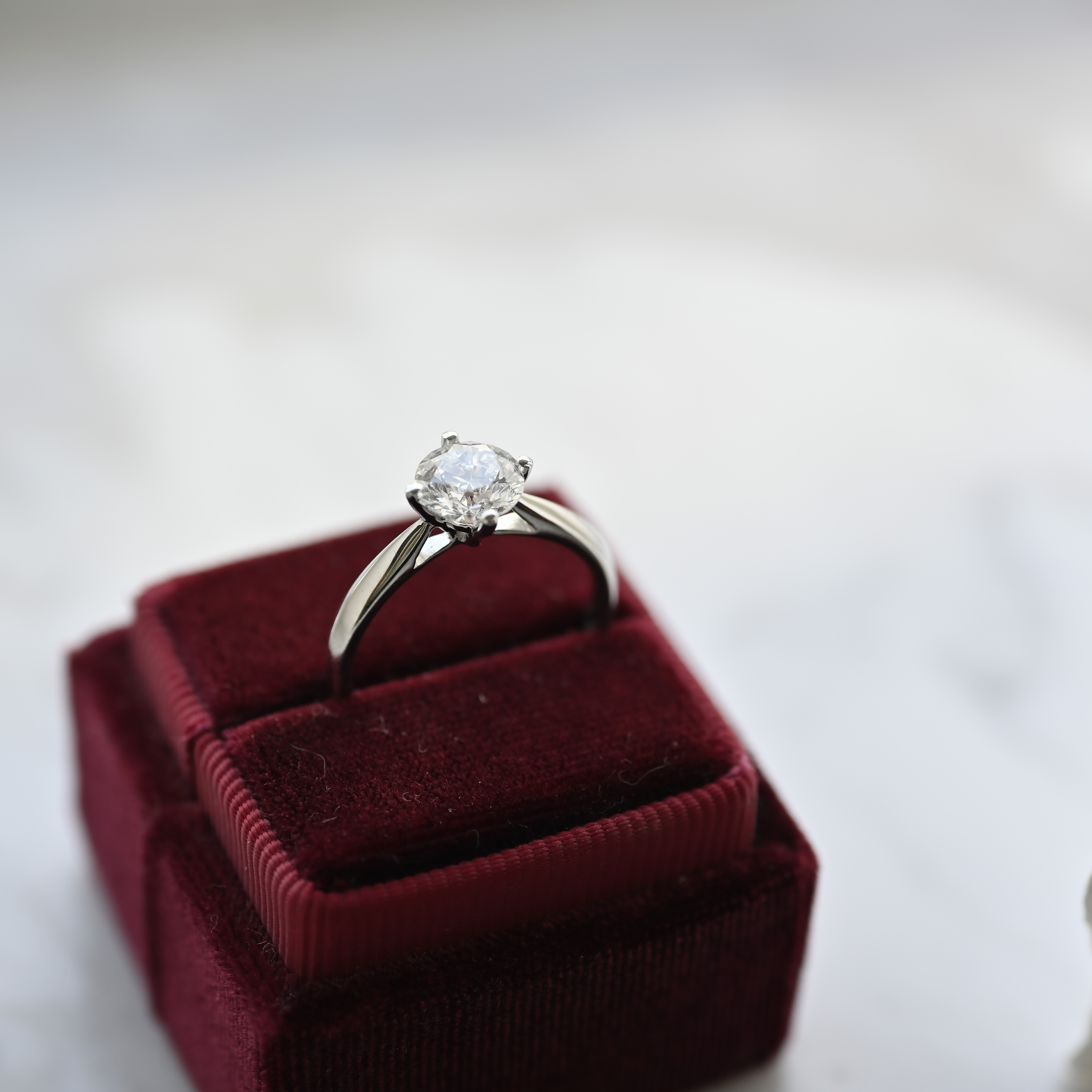 18K 1ct four prong Diamond Ring Setting