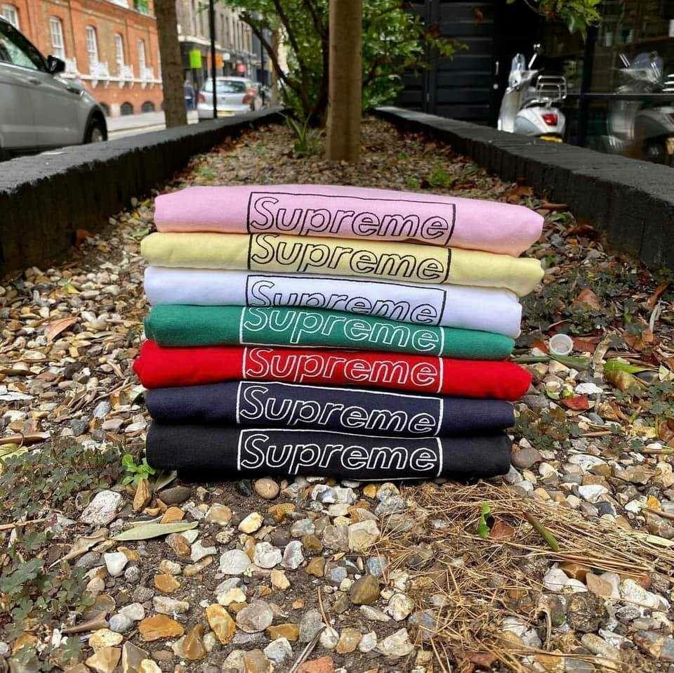 2021SS Supreme Kaws Chalk Box Logo Tee 短T