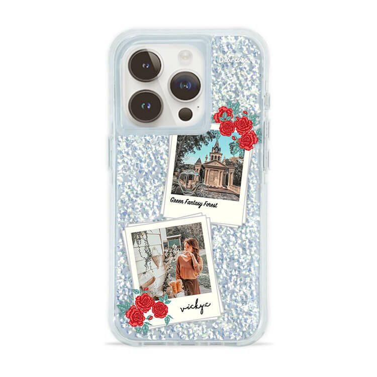 喜歡生活 銀耀撞白殼 - (訂製名字) - iPhone 客製化手機殼