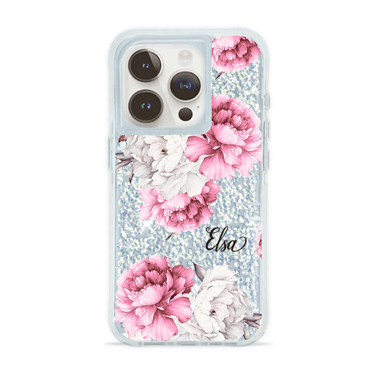 溫柔女孩 銀耀撞白殼 - (訂製名字) - iPhone 客製化手機殼