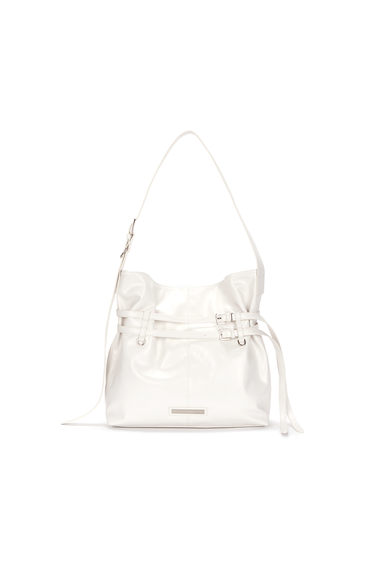 完売品Matin Kim DOUBLE BELTED STRAP BIG BAG MUSINSA公式 | MATIN KIM DOUBLE BELTED STRAP BIG BAG IN BLACK