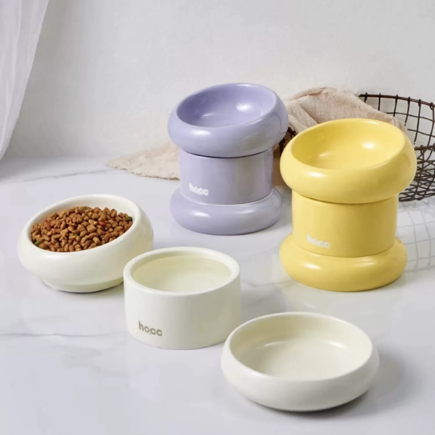 HOCC宠物陶瓷碗  三合一碗套装