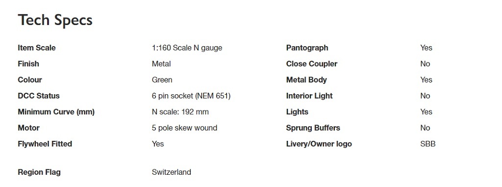 Arnold HN2433D N規 SBB Ce 6/8 II 14276 Era IV 鱷魚 數位電車