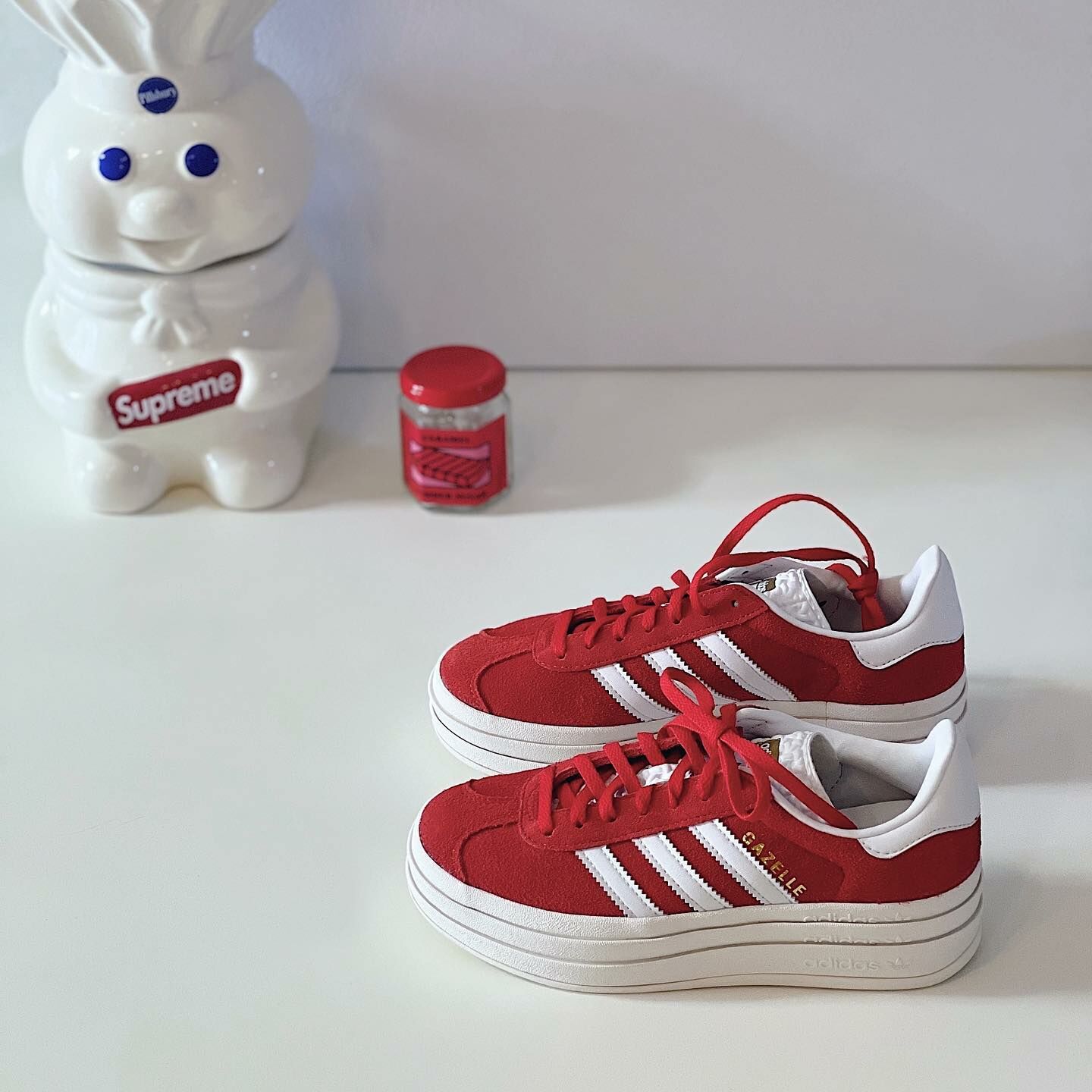 Adidas Originals Gazelle Bold 草莓歐蕾  雲朵紅 結構 厚底 增高 ID6990