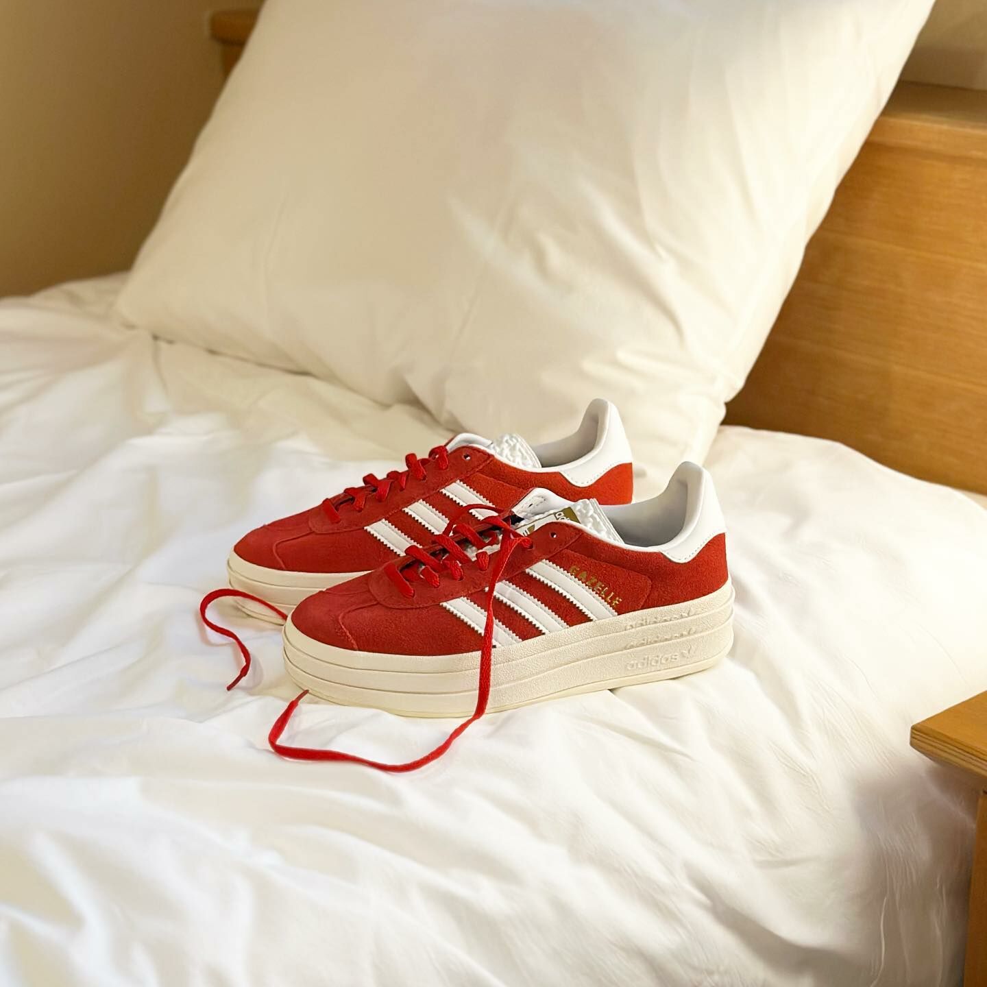 Adidas Originals Gazelle Bold 草莓歐蕾  雲朵紅 結構 厚底 增高 ID6990