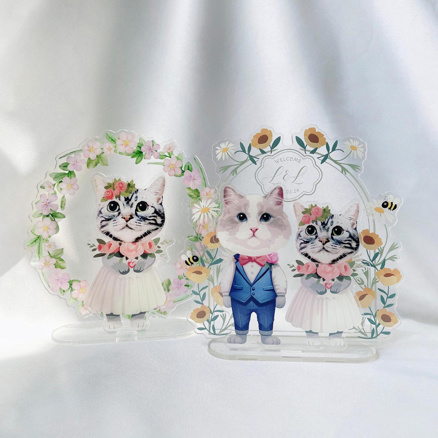 寵物亞加力膠立牌-婚禮主題訂製