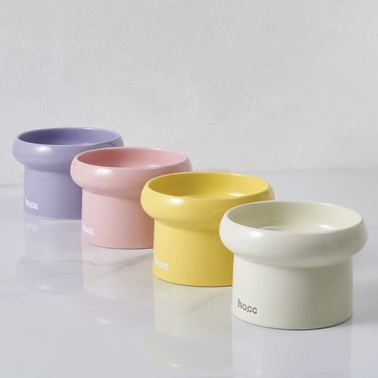 HOCC陶瓷碗 宠物高脚圆碗