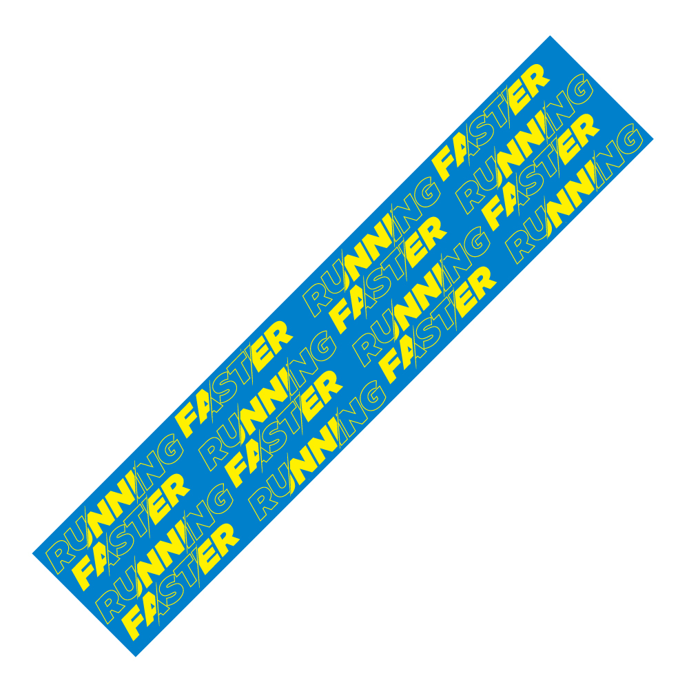 PowerMax 給力貼｜【圖騰款】 |跑快快 Run Faster(藍) | 運動貼布 防護膠帶