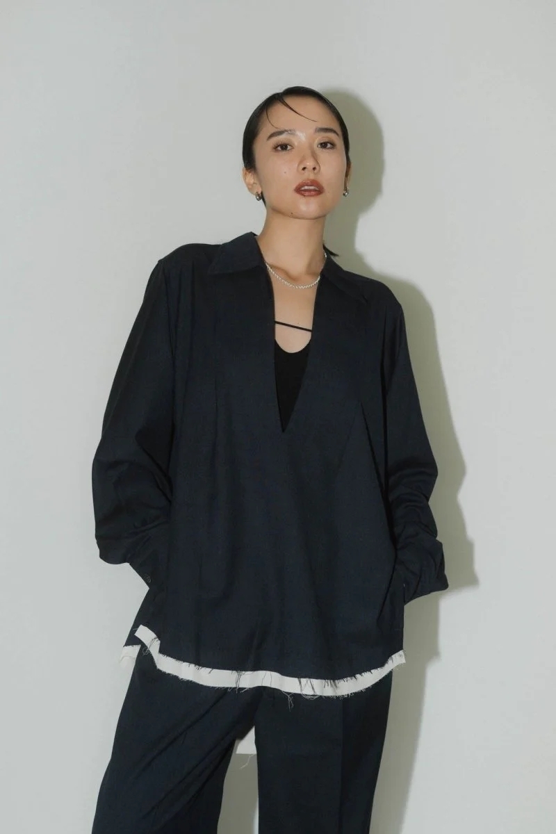 Knuth Marf - row edge over shirt (unisex) / NAVY