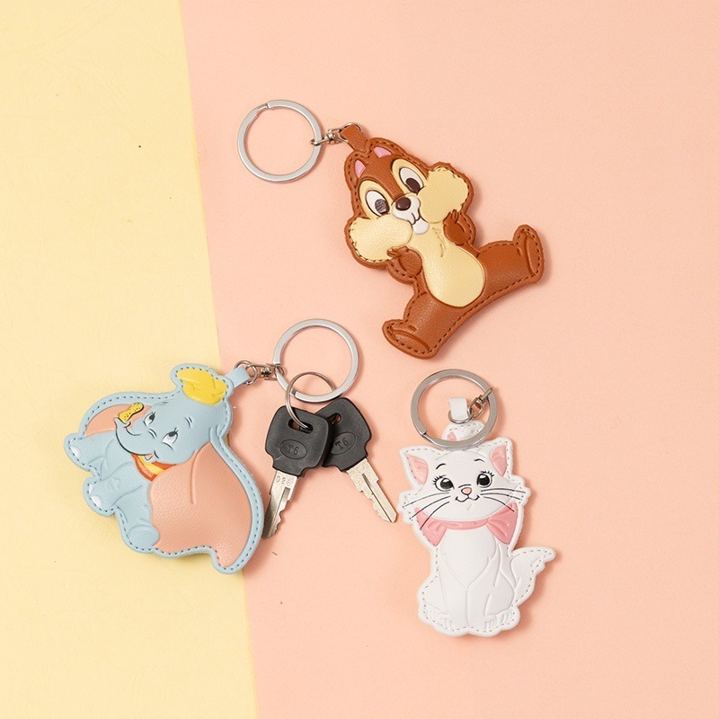 迪士尼｜𝐃𝐢𝐬𝐧𝐞𝐲 Q萌鼓鼓皮革鑰匙圈