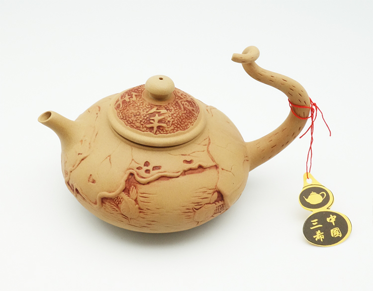 鹿港窯禮品館│意象紫砂茶壺【年年有餘】 段泥