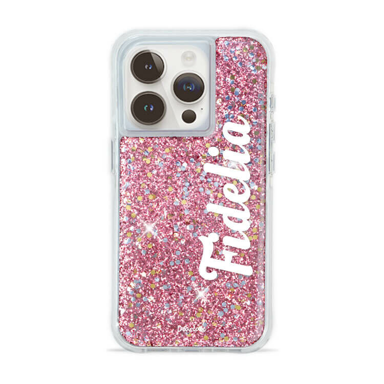 唯一的妳 粉耀撞白殼 - (訂製名字) - iPhone 客製化手機殼