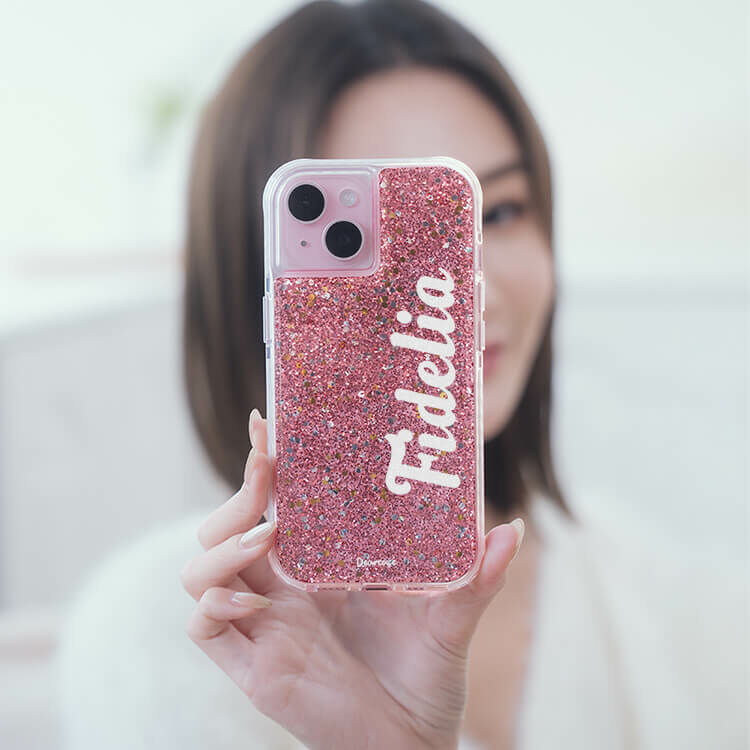 唯一的妳 粉耀撞白殼 - (訂製名字) - iPhone 客製化手機殼