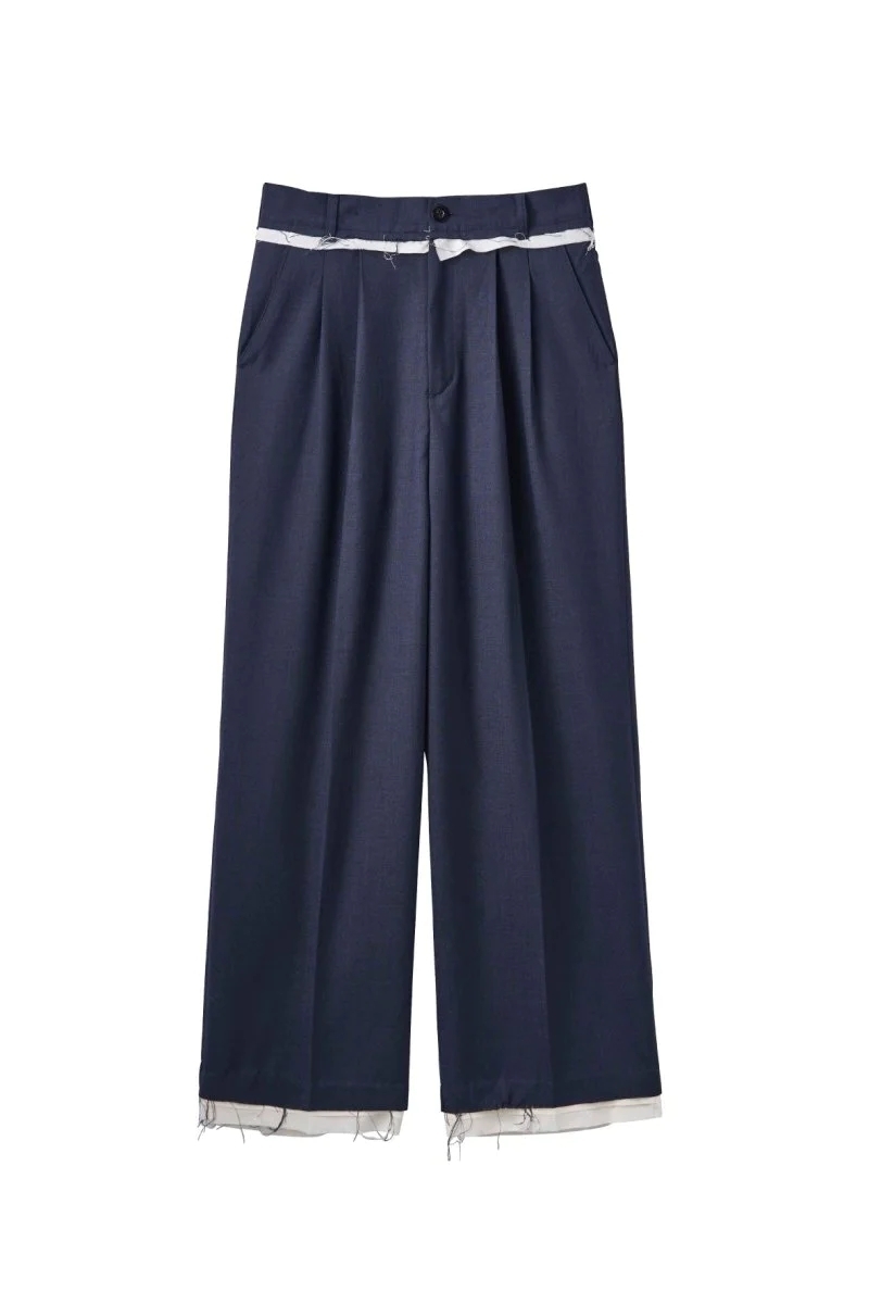 「Knuth Marf」row edge pants(unisex) Knuth Marf - row edge pants / 2COLORS
