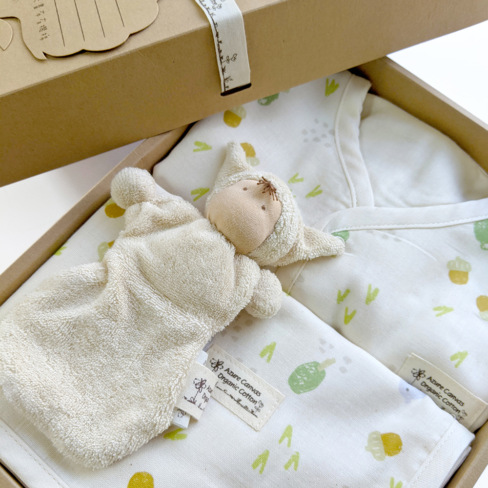 柔紗好眠嬰兒禮盒-月光兔F | 藍天畫布有機棉