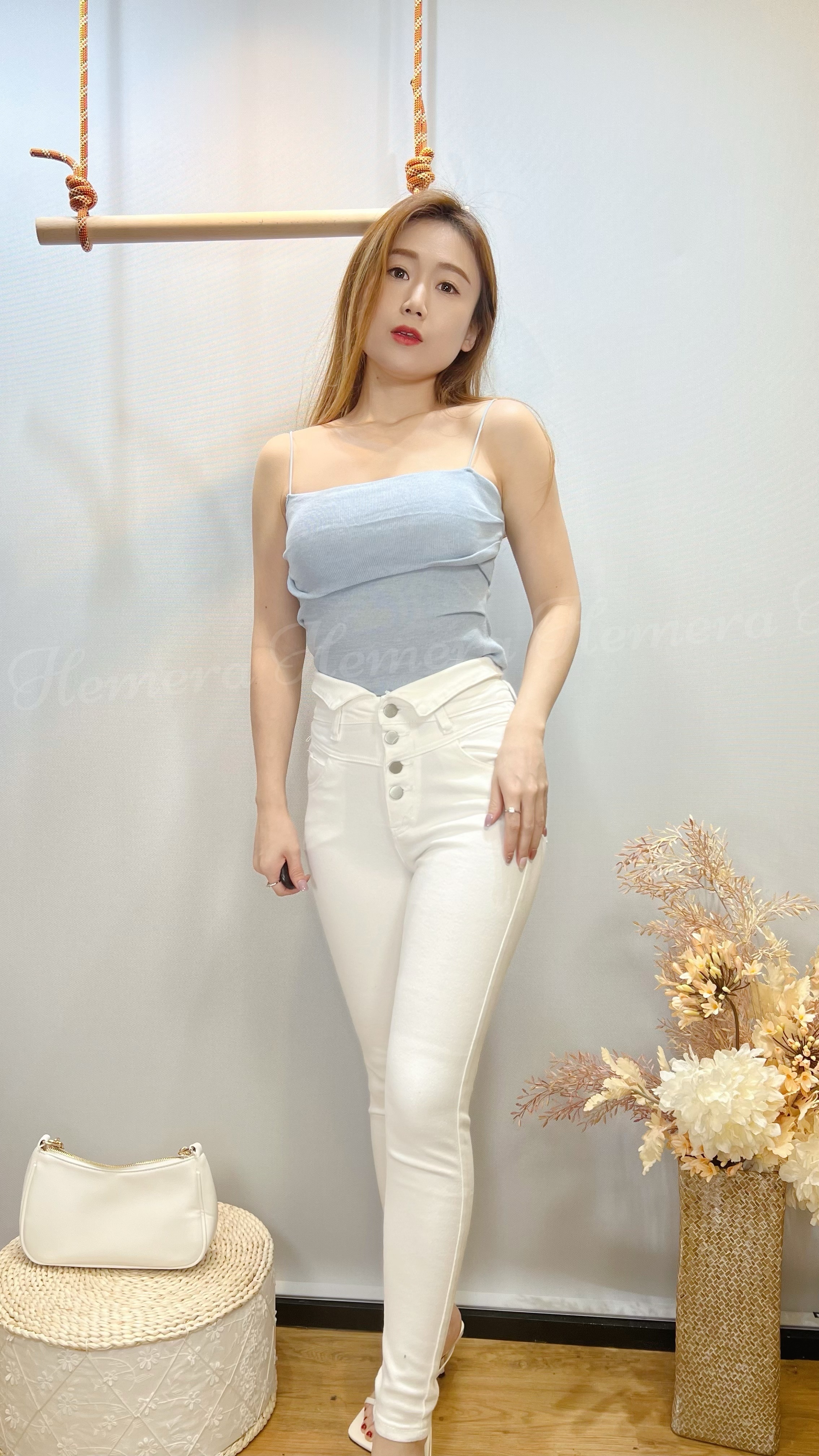 PT24W0343 夏天必入高腰彈性塑身級數牛仔褲