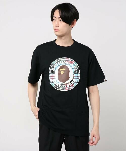BAPE APE PATCHWORK BUSY WORKS 格紋 星巴克 短T
