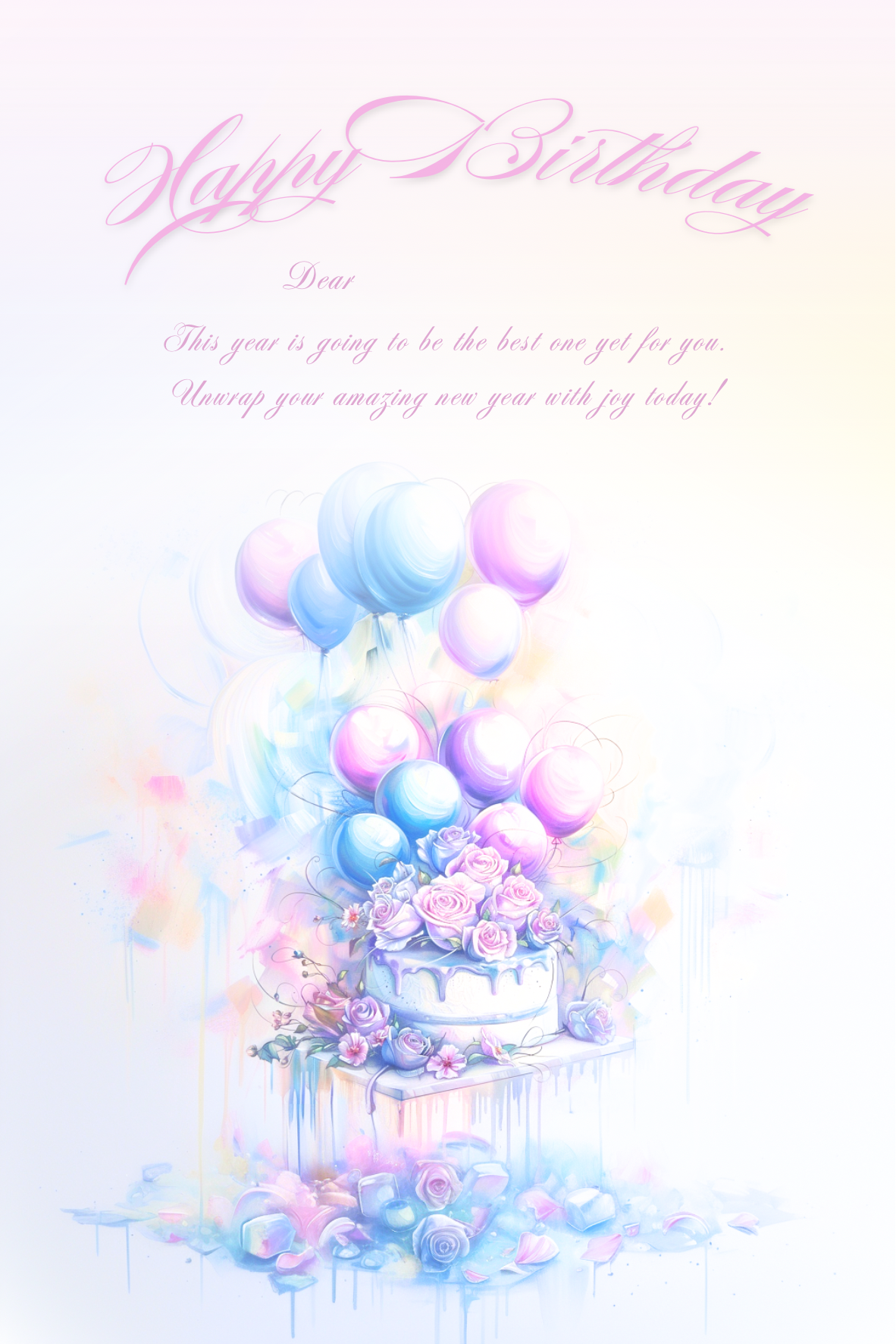 Floral Birthday Card (請於結帳頁加購）