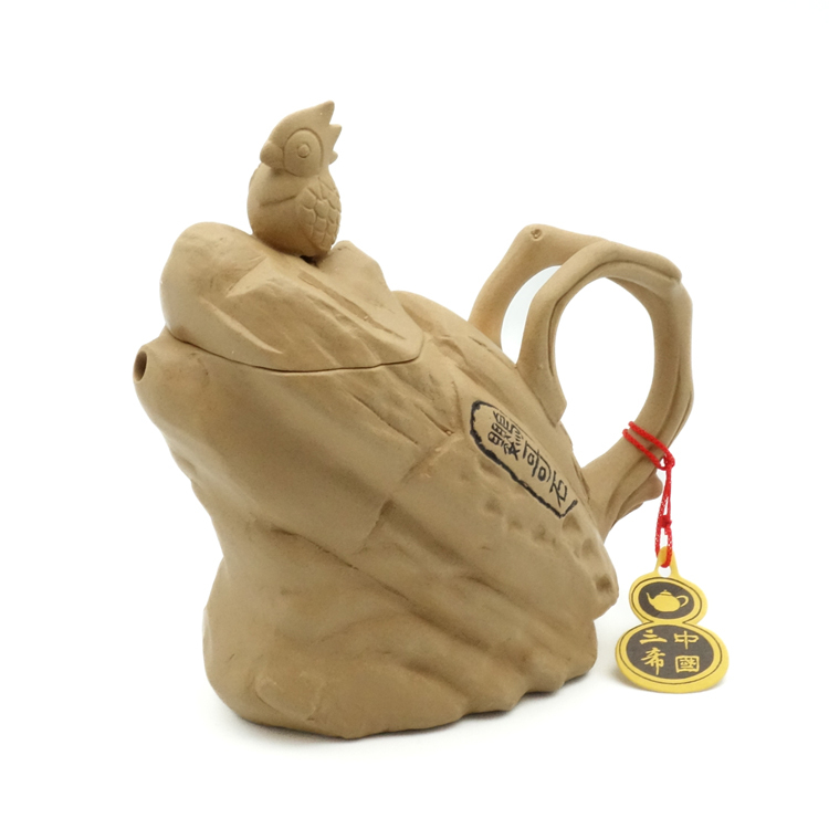 鹿港窯禮品館│意象紫砂茶壺【鸚歌石】段泥