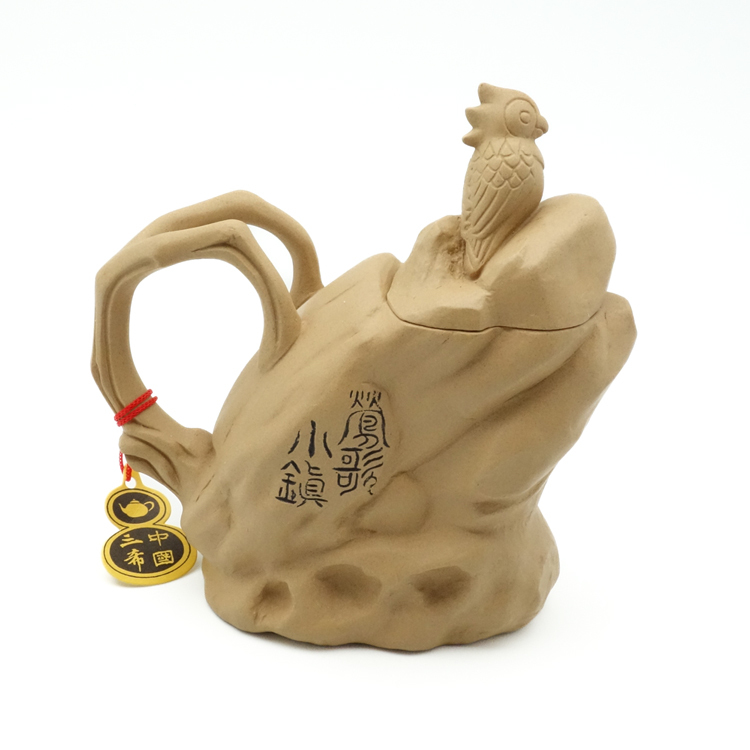 鹿港窯禮品館│意象紫砂茶壺【鸚歌石】段泥