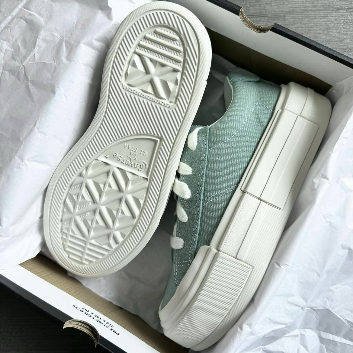 Converse All Star Chuck Taylor Cruise Low 灰綠色 莫蘭迪 厚底增高 UU鞋 帆布鞋