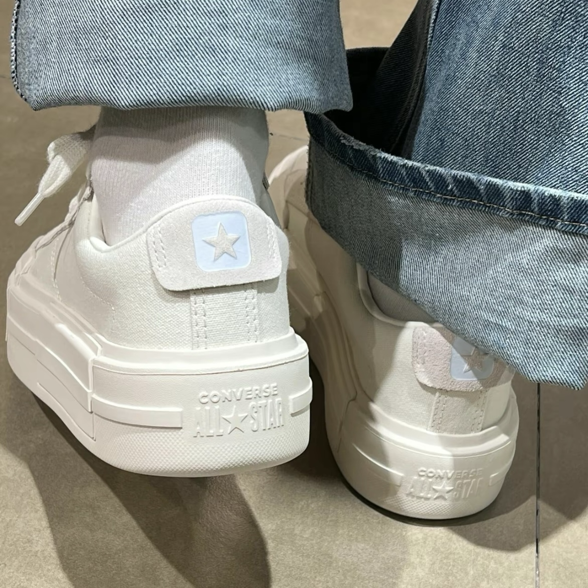 <快速出貨>Converse All Star Chuck Taylor Cruise Low Egret 奶油白 厚底增高 UU鞋 帆布鞋