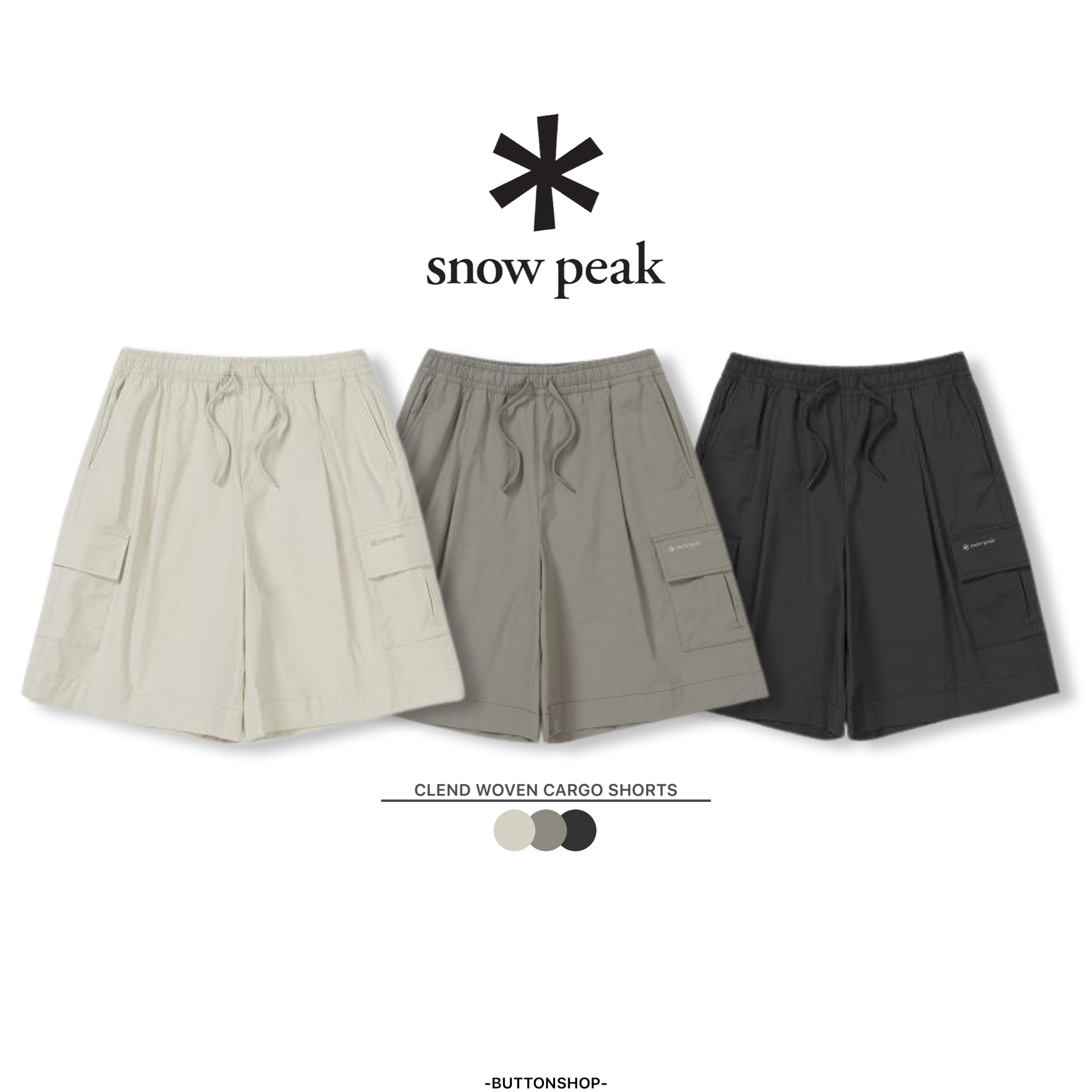 【現貨零碼折扣】snow peak Clend Women Cargo Shorts 女款雙口袋短褲  S24MWDHP11