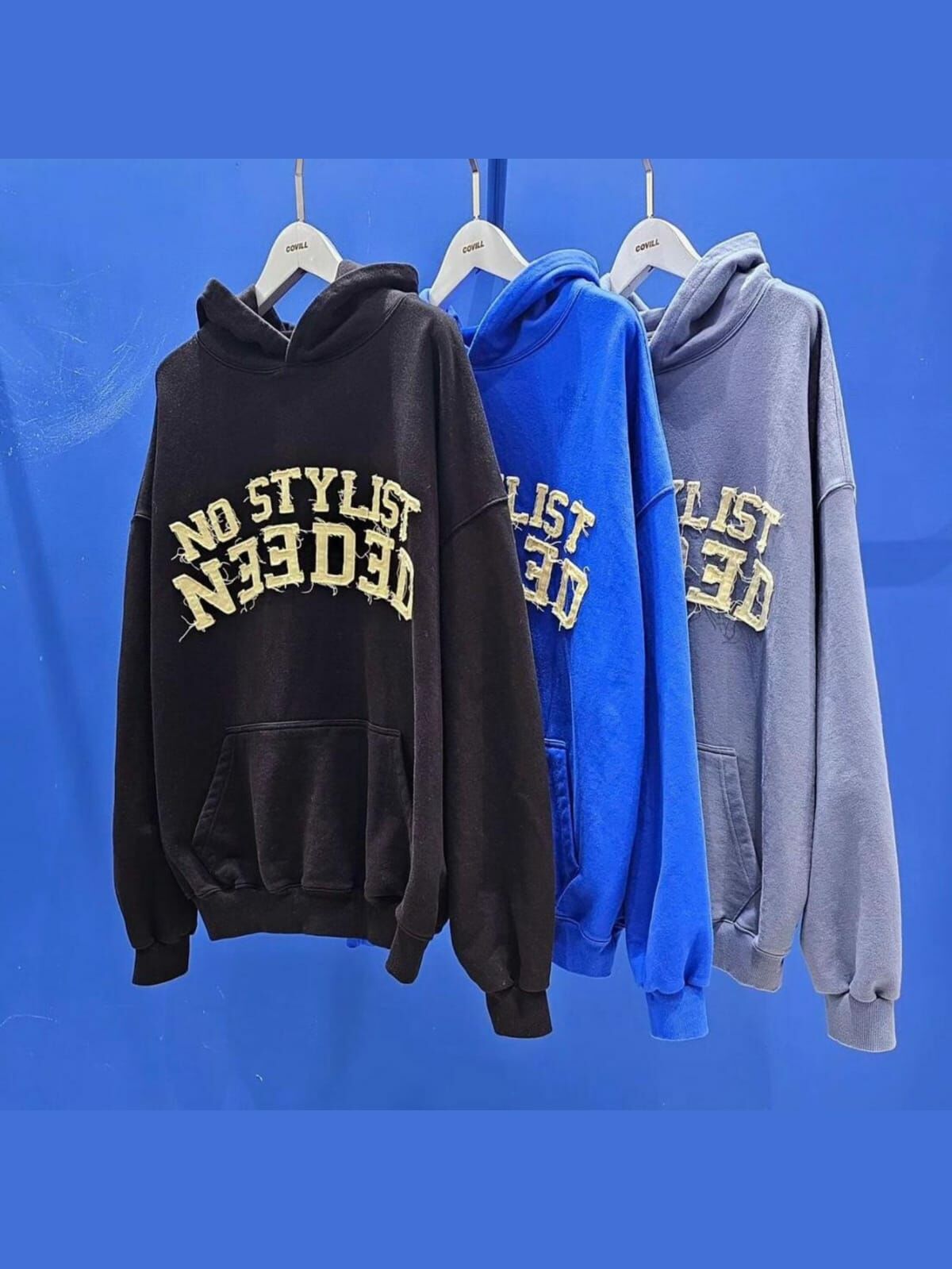 淨色英文字連帽衛衣 COVILL-090T