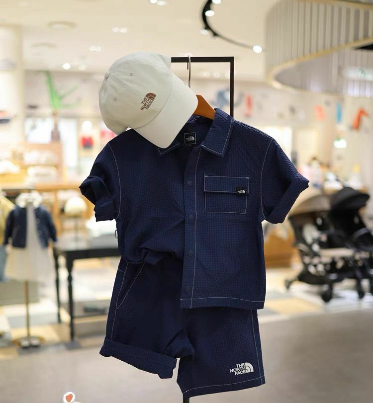 廠單 The north face泡泡紗速乾布料襯衫親子套裝
