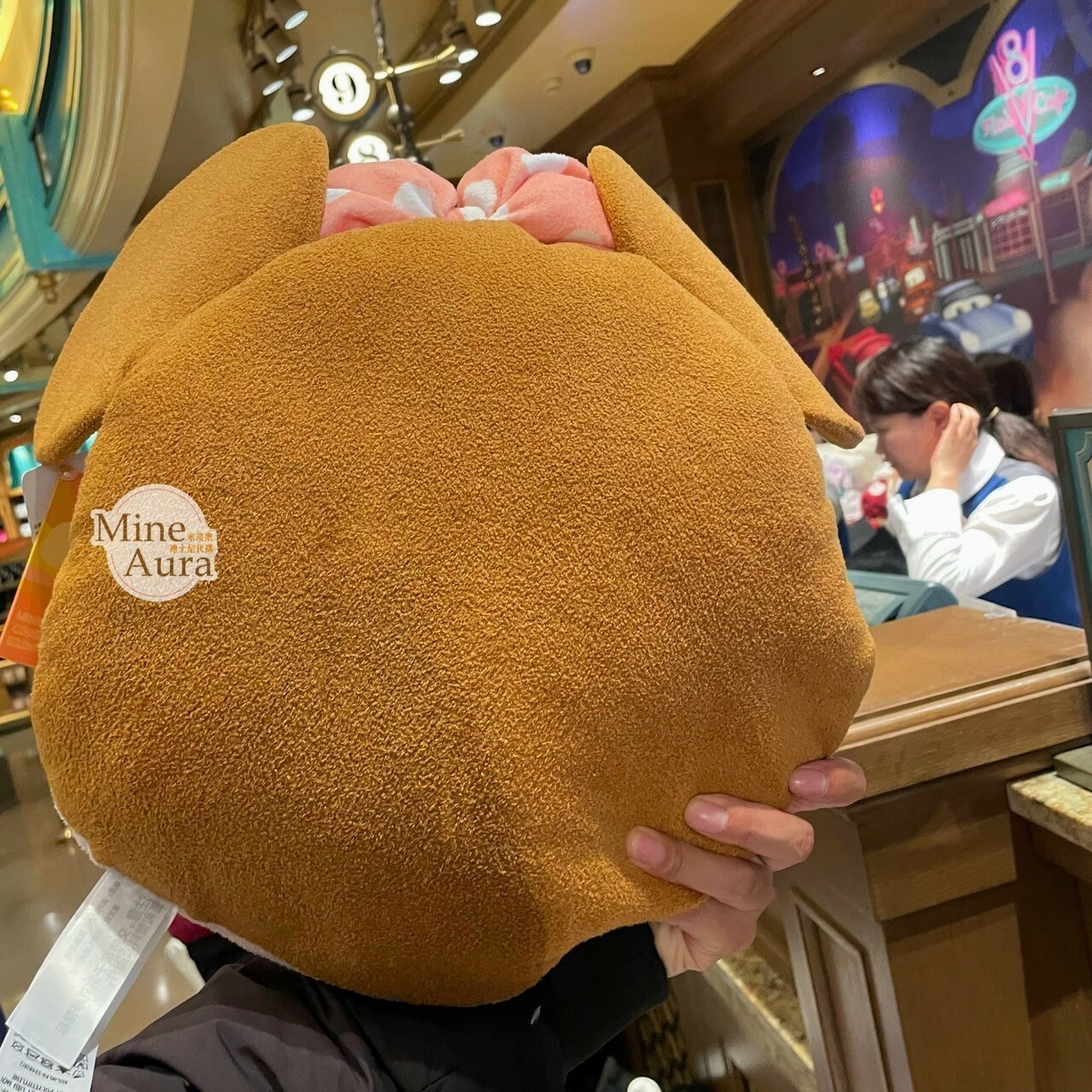 (限時特價) 米妮 Minnie 大頭造型 抱枕 靠墊 -上海迪士尼樂園