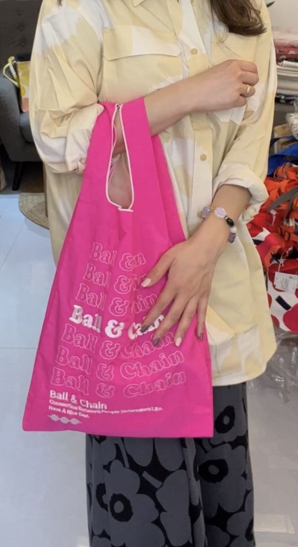 代購現貨 | BALL & CHAIN shopping bag | 桃紅色背心袋
