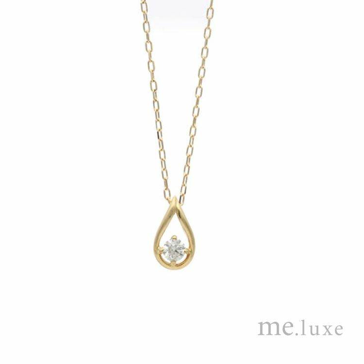 【me.luxe】K10水滴8分鑽石鍊