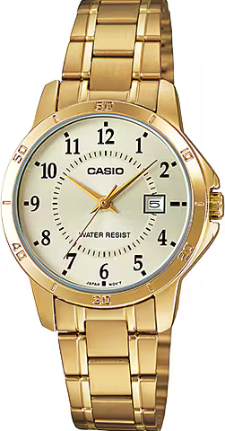萬年鐘錶 - CASIO  卡西歐 復古金色經典女錶 LTP-V004G-9B  錶徑30.2MM