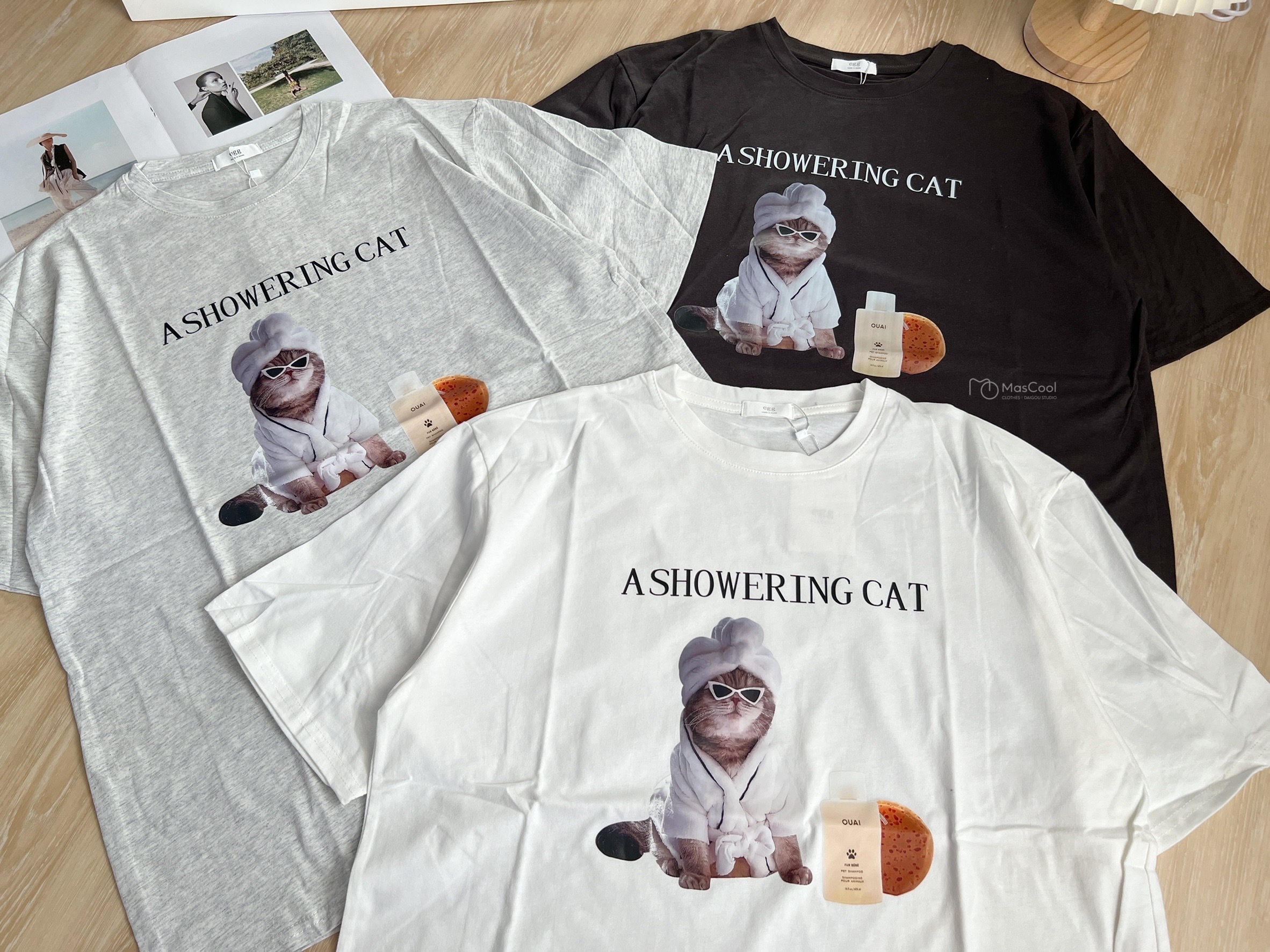 9033 浴袍貓咪短袖