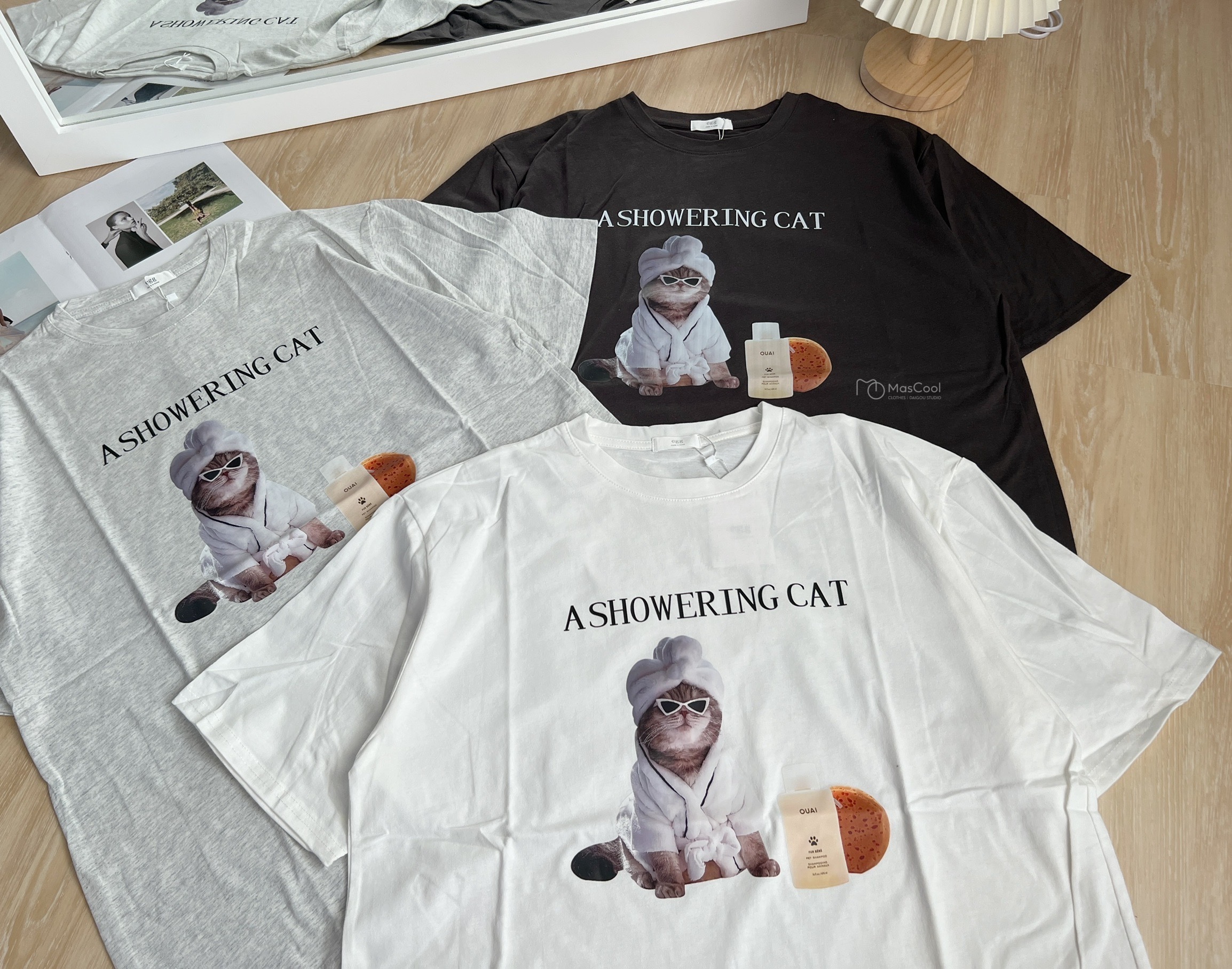 9033 浴袍貓咪短袖