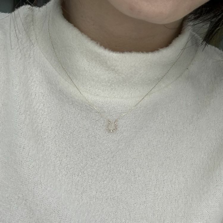 【me.luxe】K10馬蹄11顆鑽石鍊