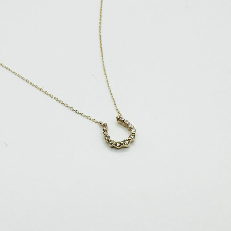 【me.luxe】K10馬蹄11顆鑽石鍊