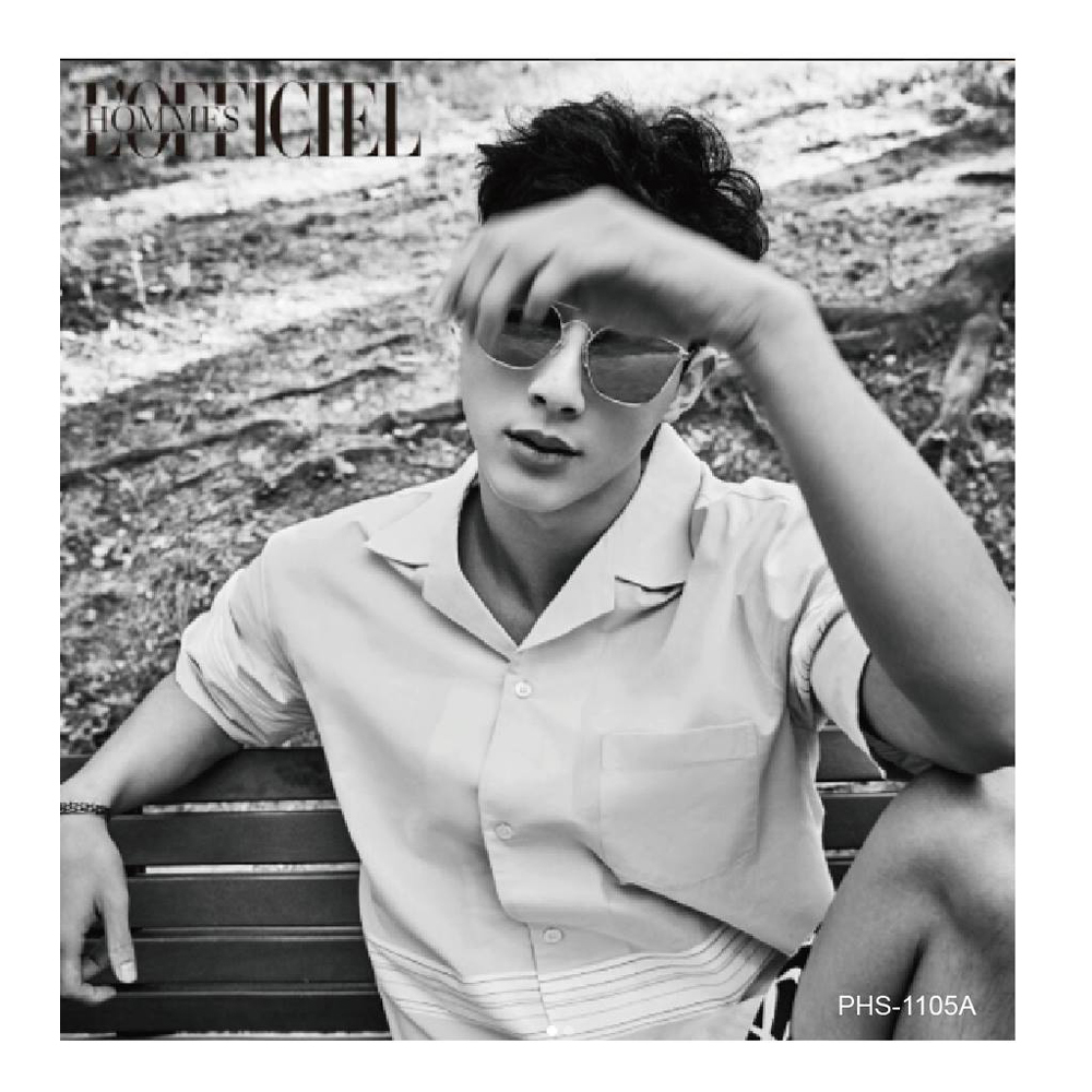 【PAUL HUEMAN】PHS1105A (三色) 韓系雙槓貓眼方框太陽眼鏡