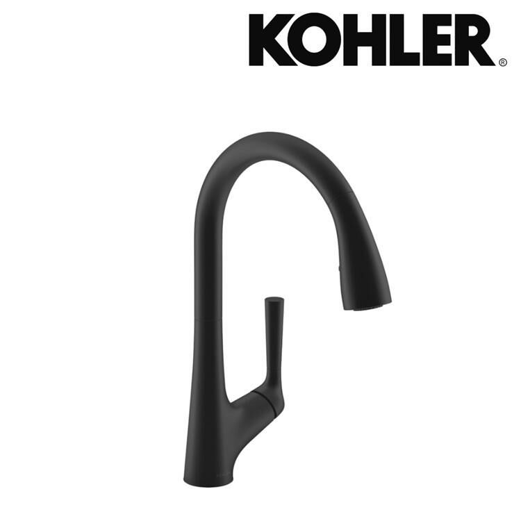 Kohler "Malleco" K-77748-4-BL Touchless Pull Out Kitchen Faucet - GA Approval & Wels