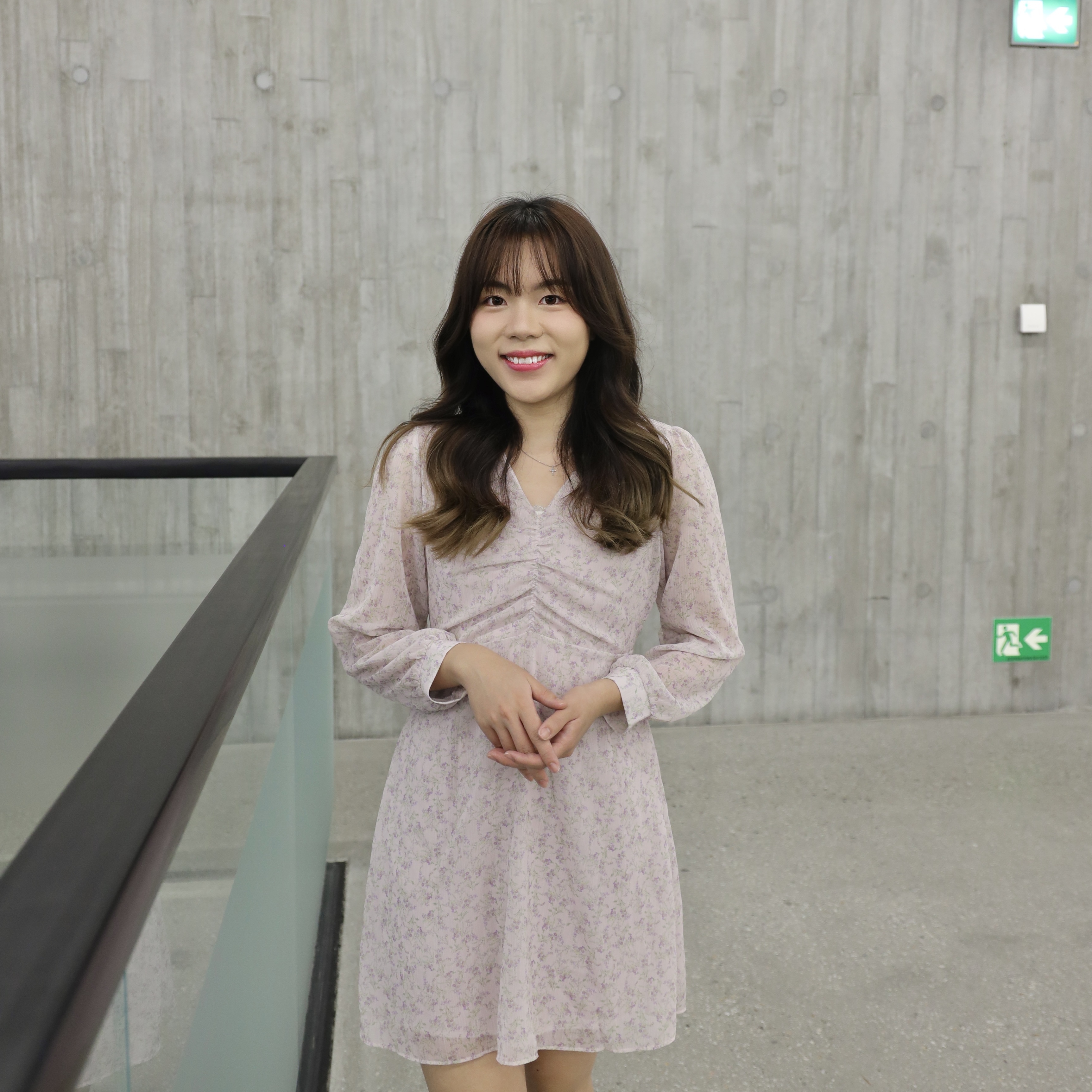 ||OPS192||清淡優雅抓胸紫碎花裙