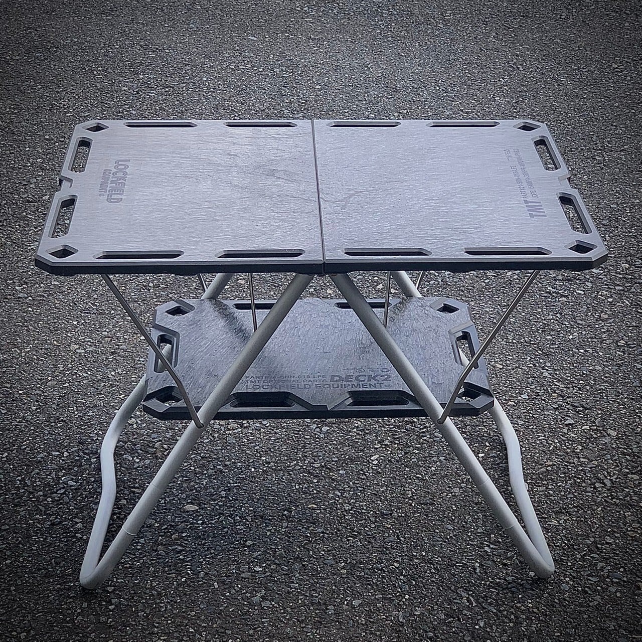 宅配便配送 EQUIPMENT LOCKFIELD TMT 不鏽鋼折桌天板套件 DECK2 + テーブル・チェア・ハンモック