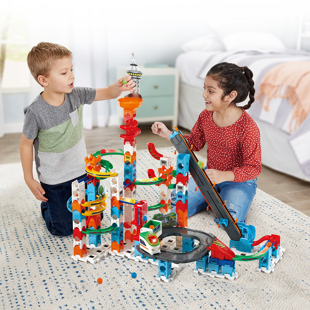 Vtech 智能滾球積木建構軌道組-超級城市列車組