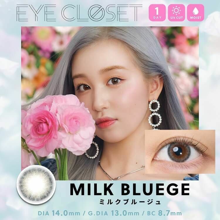 [日拋] Eye closet 1 Day iDOL Series Milk Bluege 彩妝隱形眼鏡｜每盒10片