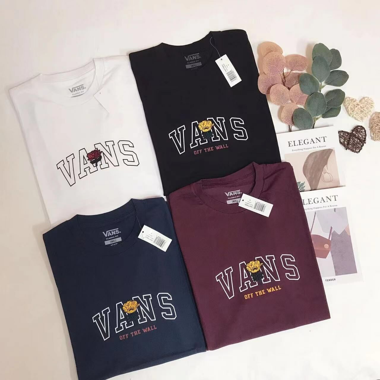 VANS FLORAL MIDDLE LOGO TEE