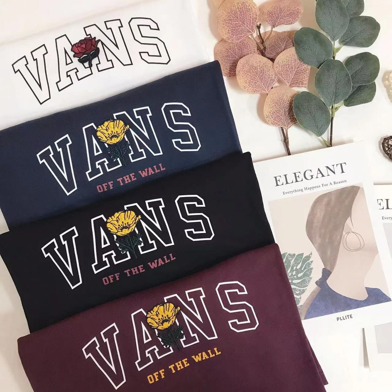 VANS FLORAL MIDDLE LOGO TEE