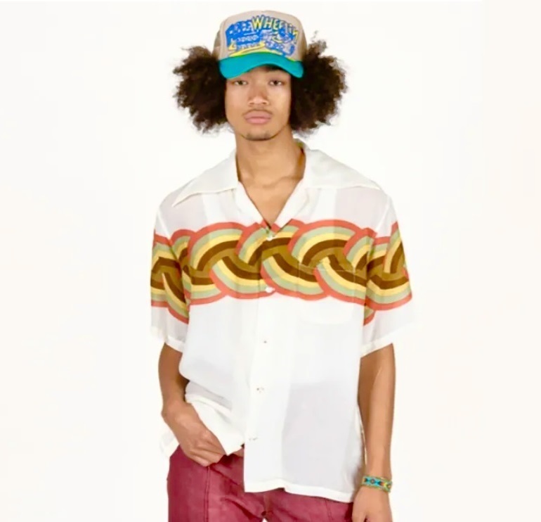 KAPITAL SILK RAYON RAINBOW COLLAR SHIRT S/S - PRE ORDER ITEM (預訂中)