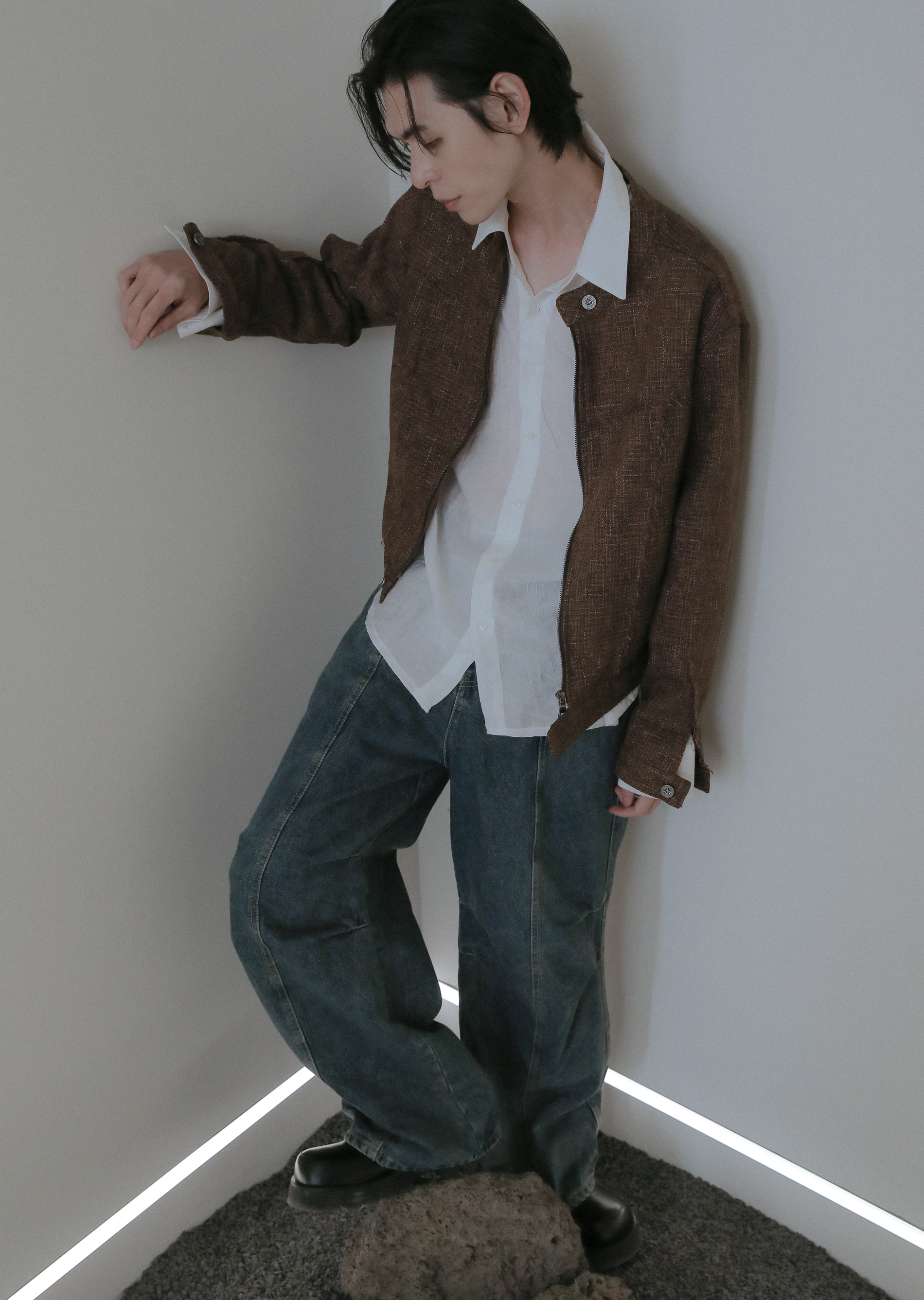 【Discount】Tweed Biker Jacket #外套