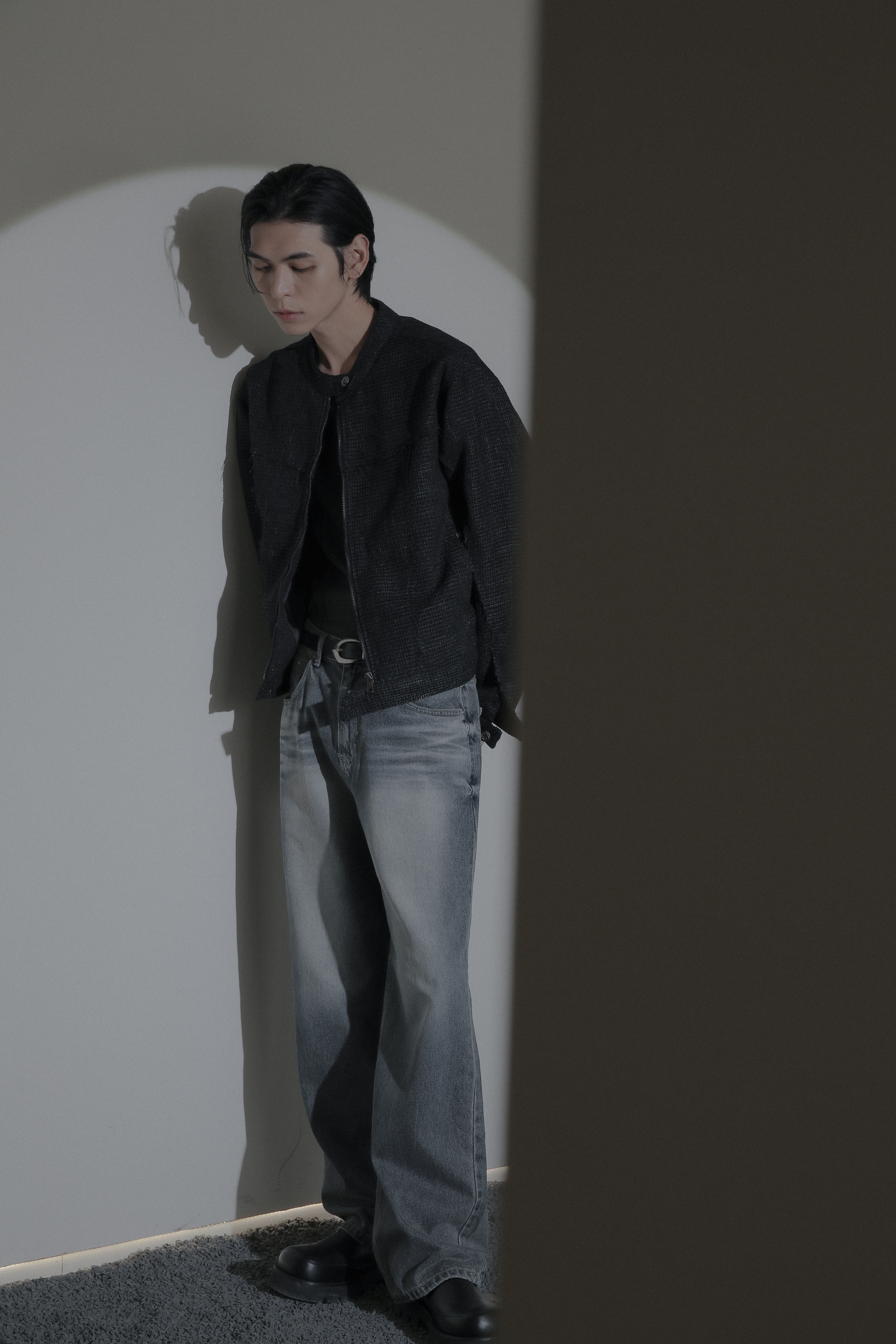 【Unisex】Deep Gray Domingo Pants #牛仔褲