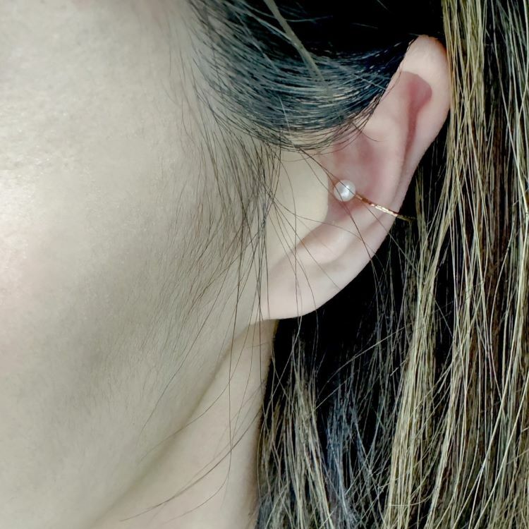 【me.luxe】K10珍珠耳骨夾(單耳)