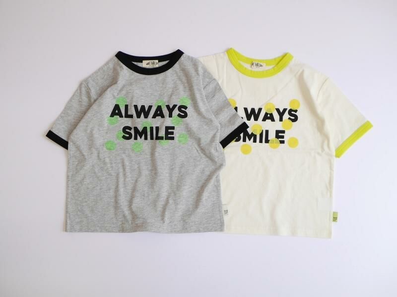 日本 MYD 簡約率性 ALWAYS SMILE 純棉短袖上衣 M420113